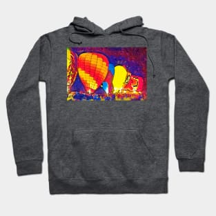 Night Hot Air Balloon Festival In Fauvism Hoodie